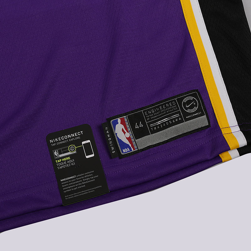 мужская фиолетовая майка Nike NBA Lakers Swingman Jersey AA7098-504 - цена, описание, фото 2